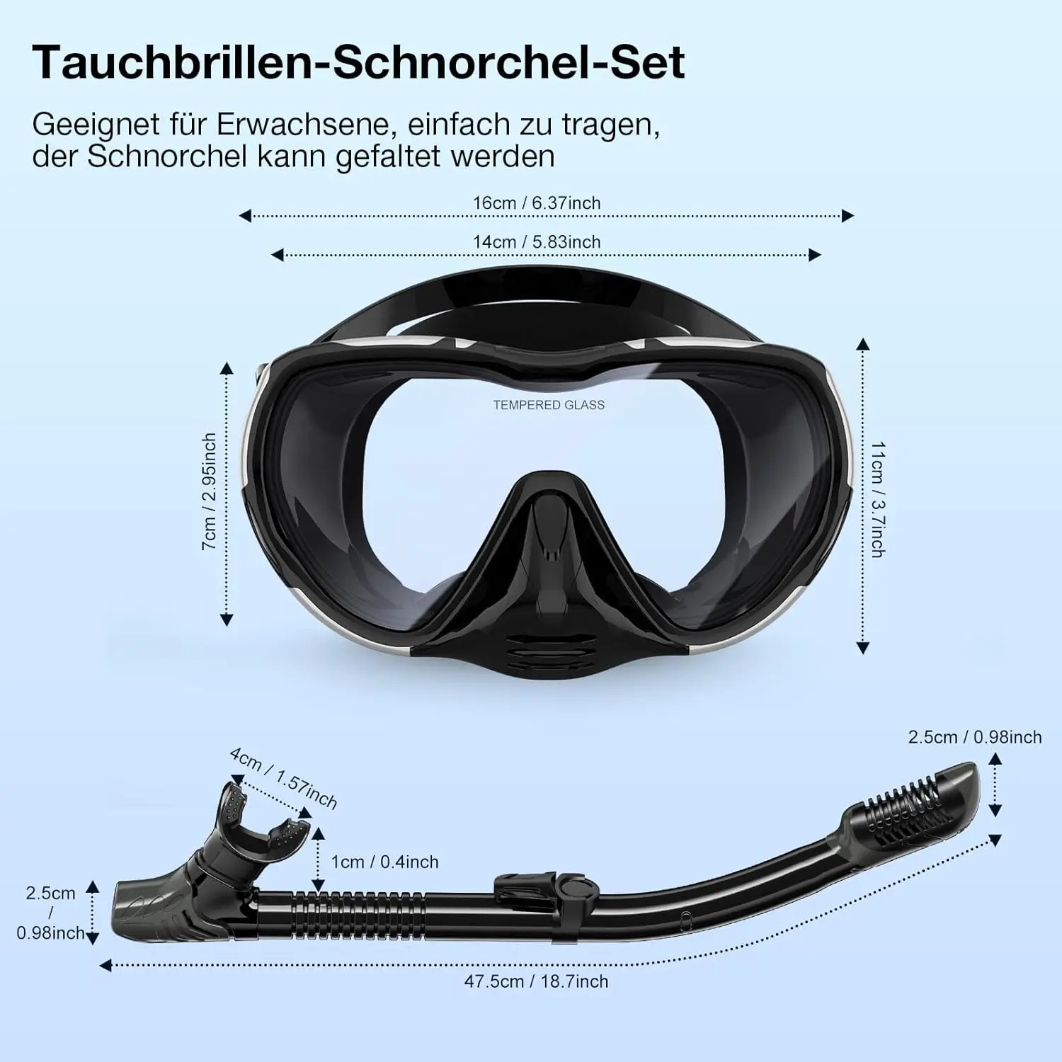 Diving Goggle Set Snorkelling Mask Adult Anti-fog & Leakage Diving Mask Food Grade Silicone Mask