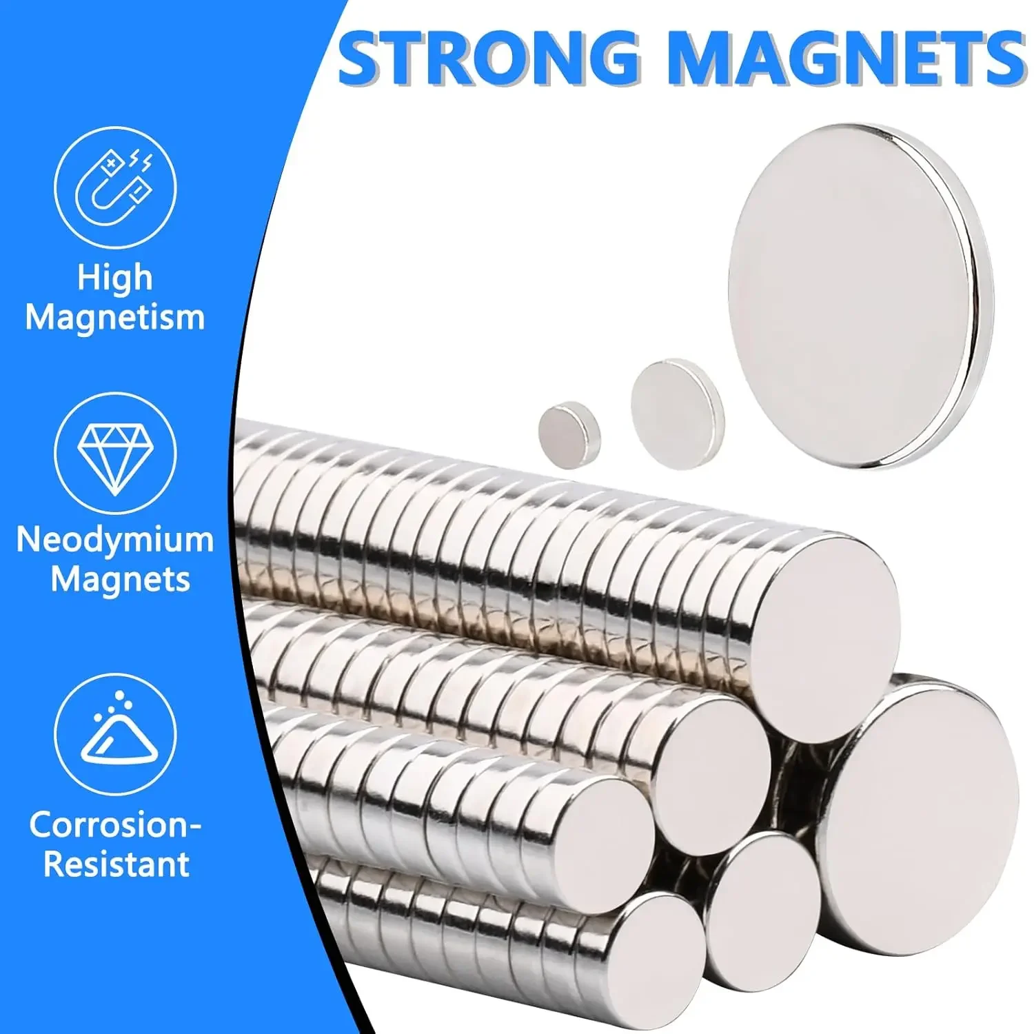 10-50Pcs Super Strong Neodymium Magnet Round Magnetic NdFeB Neodymium Powerful Disc imanes Strong Magnetic Magnets Round Magnets