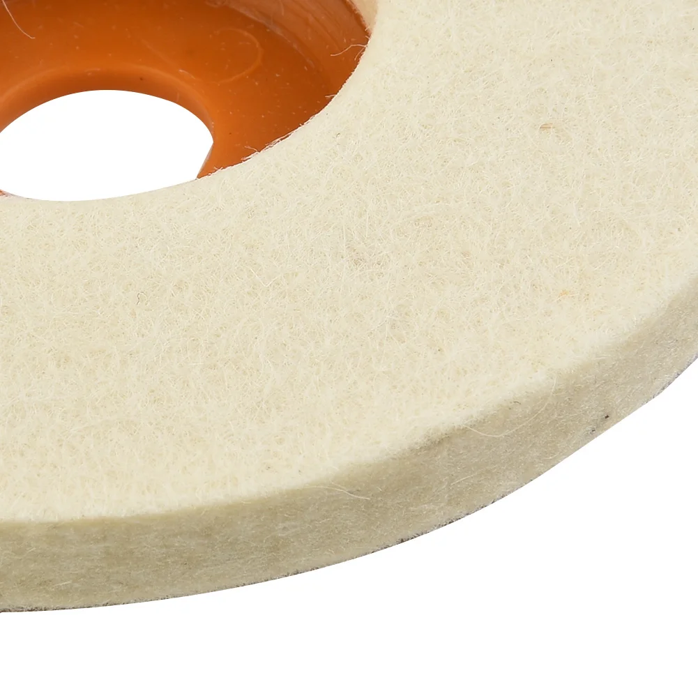 Tools Polishing Wheel Wool Polishing Disc Pad Wheel Yellow 4Inch Polishing Wool Polishing Angle Wheel Reliable