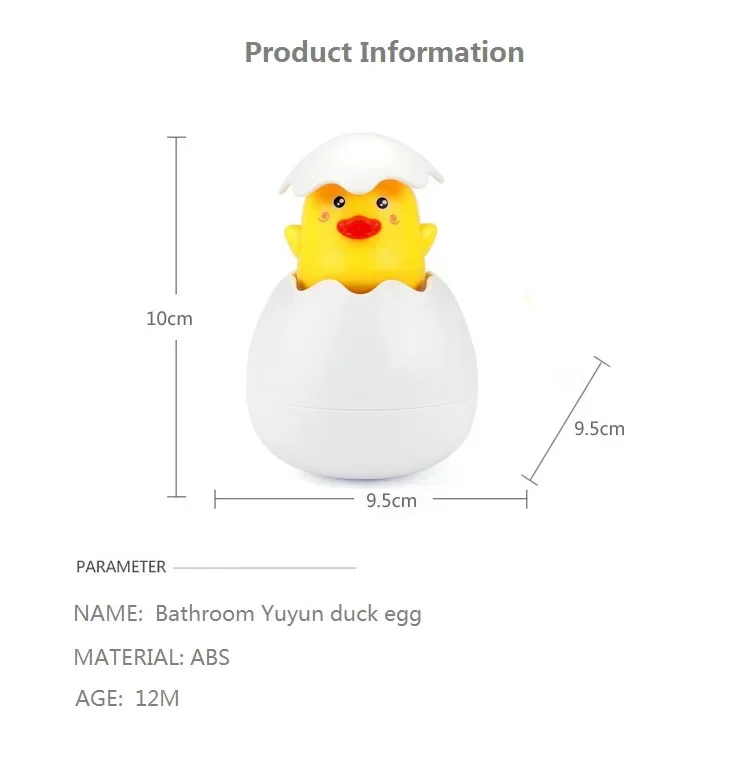 Bath Time Toy for Kids Cute Duck and Penguin Egg Water Sprinkler Baby Shower and Swimming Play Toys Children's Perfect Gift