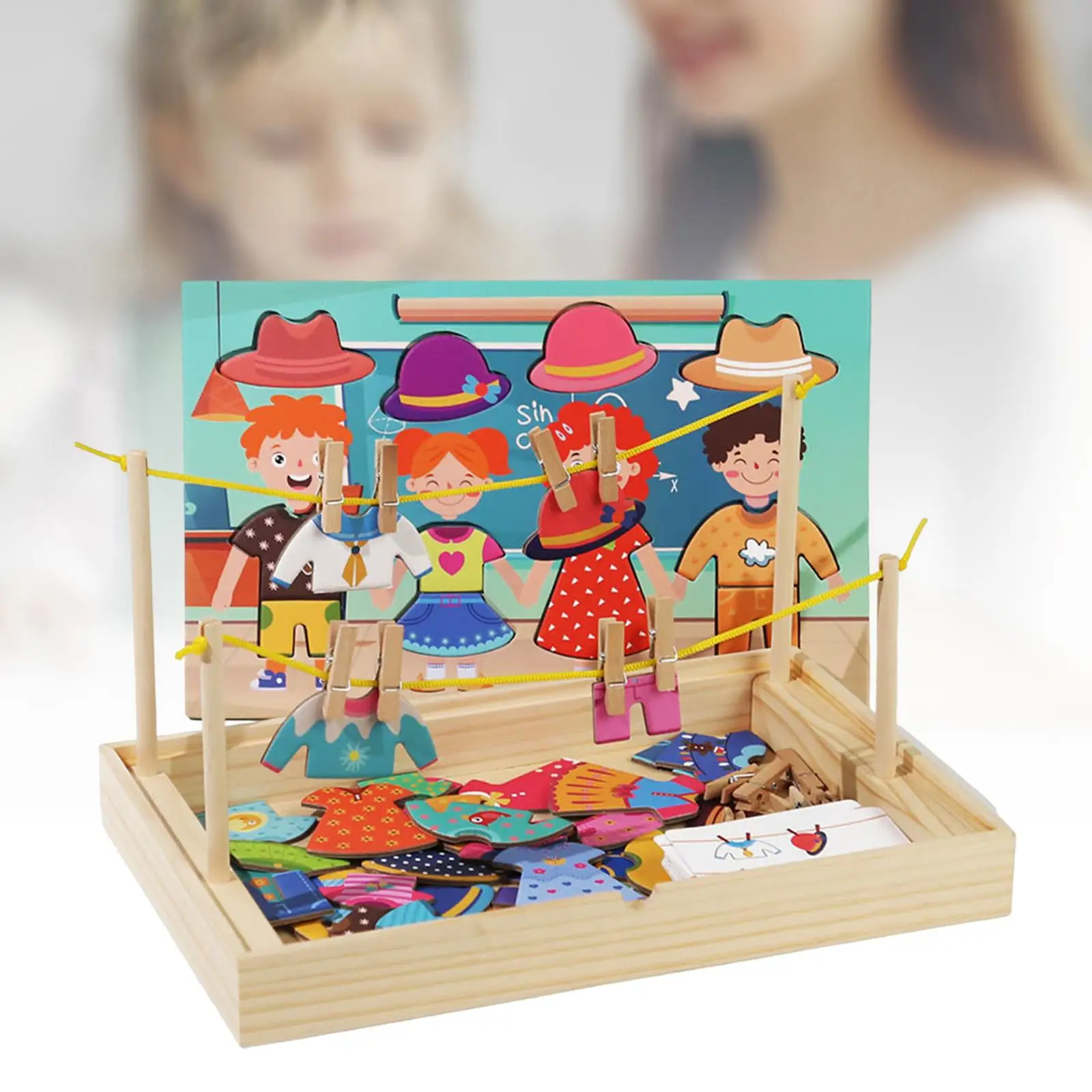 Wooden Dress up Puzzles Matching Sorting Toy for Ages 2 3 4 5 Kids