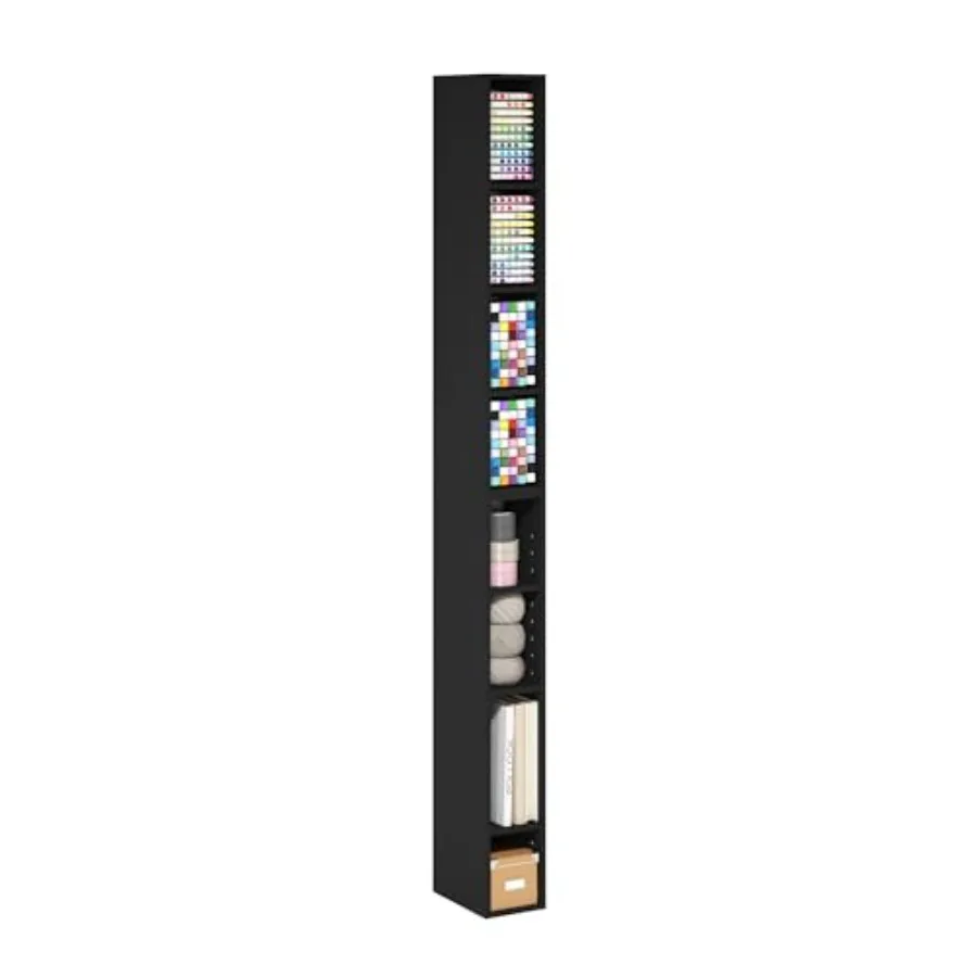 

Fulda Book Shelf 8-Tier Bookshelf Bookcase with Space Saving Storage Shelf 9.2 x 5.9 x 70.9 for Living Room Bedroom Home Office