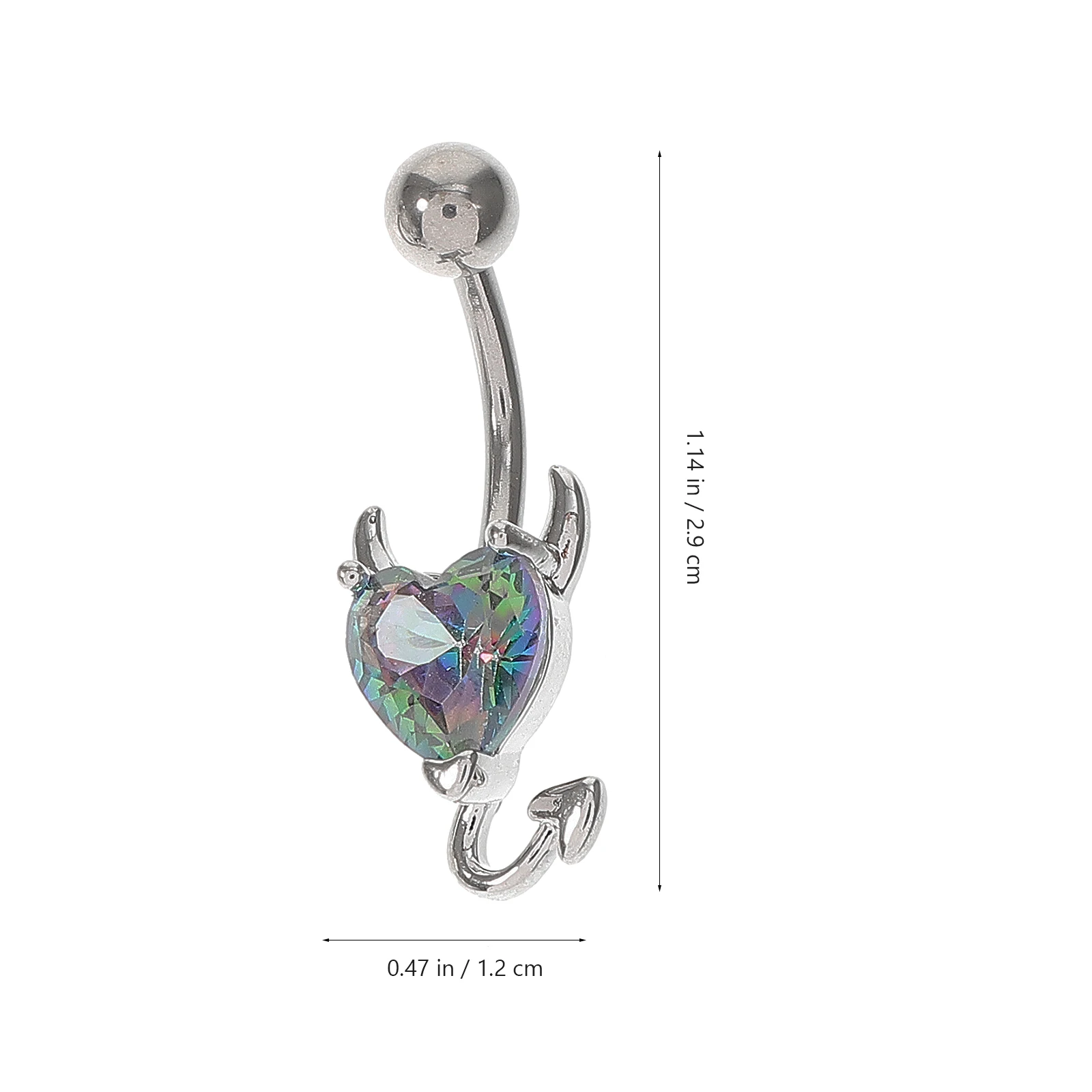 

3Pcs Belly Button Rings Navel Piercing Jewelry Stainless Steel Zircon Body Jewelry Elegant Dangle Belly Rings for Women Beach