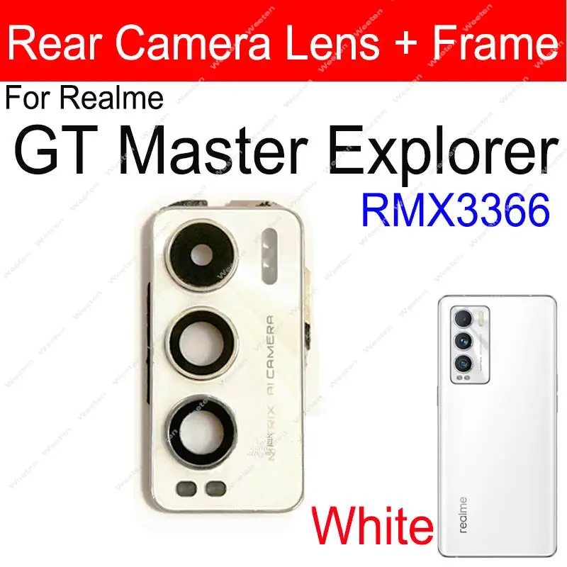 For Realme GT Neo 2 2T Neo Flash GT Master Explorer 5G Rear Camera Glass Lens Cover Back Camera Lens Frame Holder Repair Parts