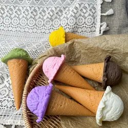 1-piece Set of Simulated ice Cream Model artificial ice Cream Fake Food Store Decoration Window Display Shooting Props