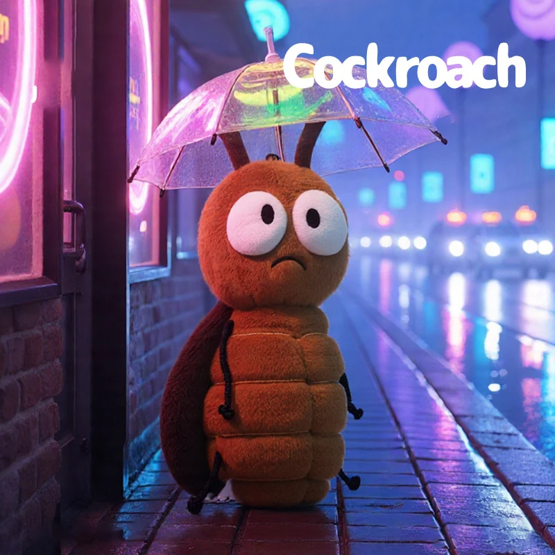 24cm Cute Super Soft Cockroach Plush Toy, Lovely Stuffed Insect Doll, Unique Fun Gift for Entomology Lovers, Home Decoration