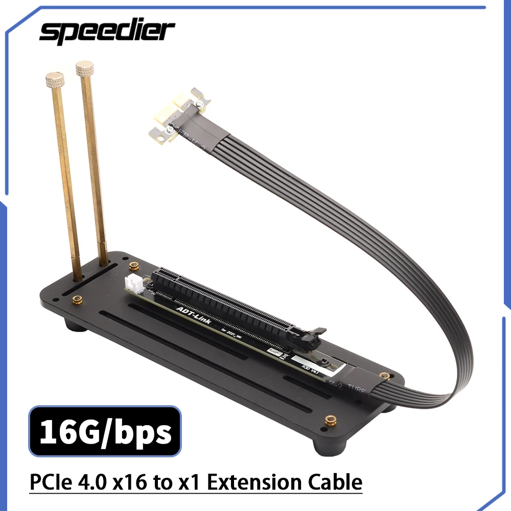 Gen4 PCIe الناهض بطاقة 1x إلى 16x موسع 4 P كابل الطاقة مع قاعدة PCI-E4.0 x1 x16 وحدة معالجة الرسومات الناهض محول للتعدين بيتكوين NVIDIA AMD