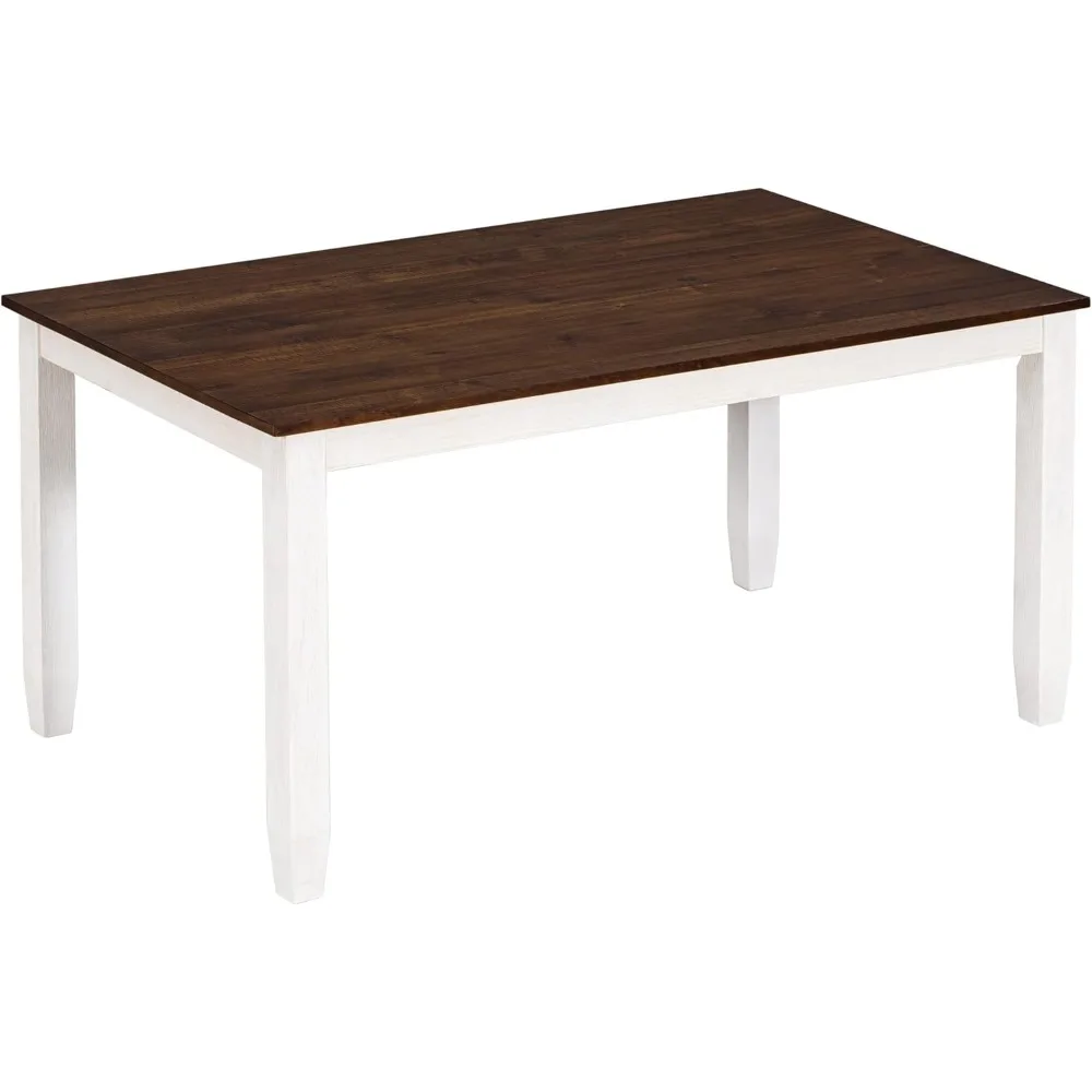 Solid Wood Kitchen Table Set with Bench and Chairs for 6 Rustic 6 Piece Dining Room Table Set