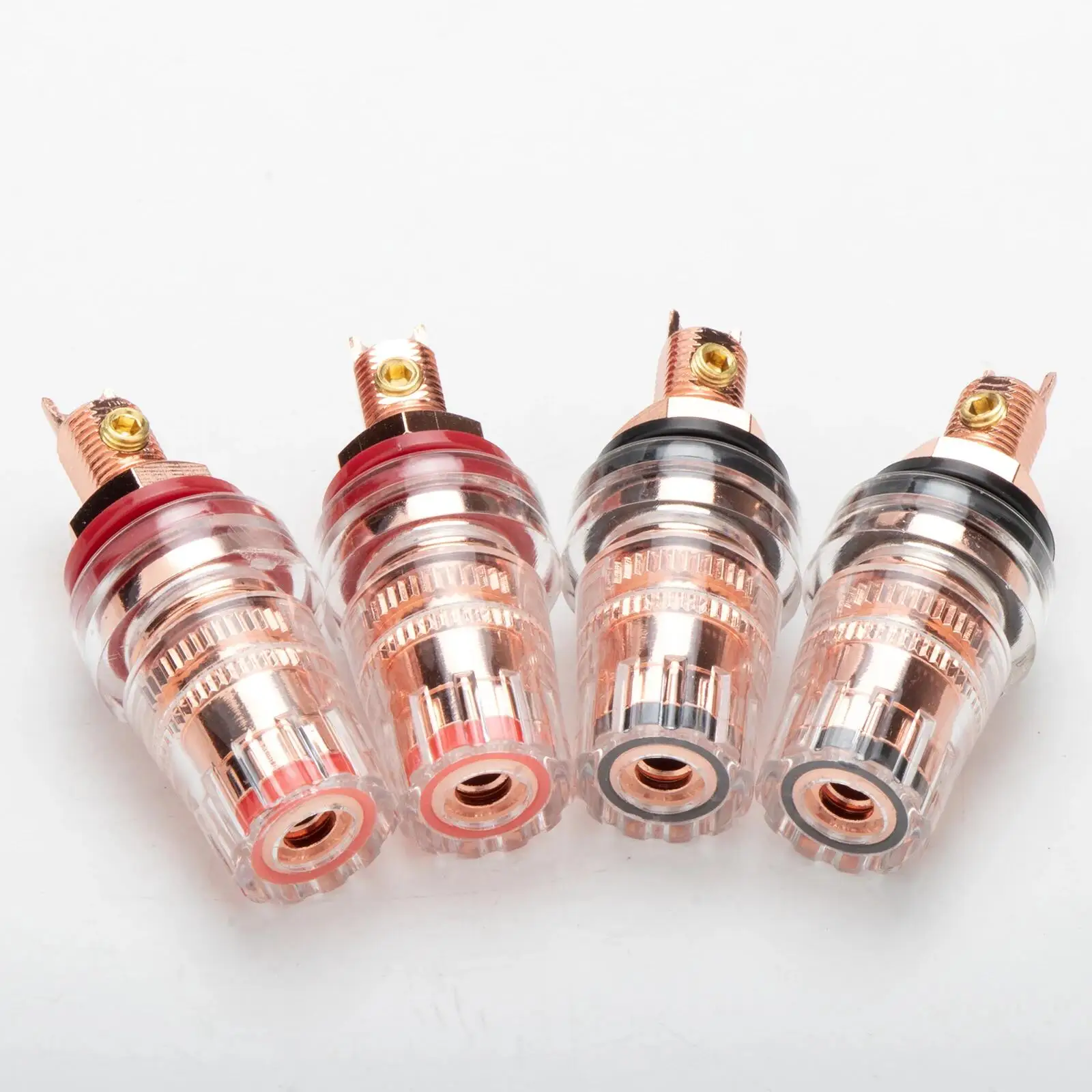 

High Quality Pure Copper Speaker Binding post Banana Plug Terminals HiFi audio Panel Connectors for Amplifier