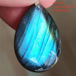 Natural Blue Light Labradorite Fashion Pendant Jewelry Colorful Labradorite Women Men Water Drop Oval Rare AAAAAA