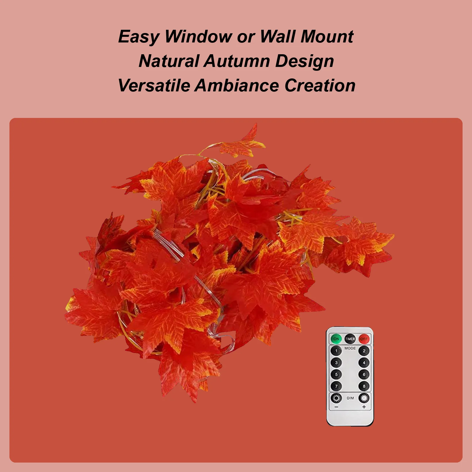 

Осенние гирлянды USB, гирлянды на День Благодарения с таймером, 8 режимов, окружающее освещение с пультом дистанционного управления для домашнего декора на День благодарения