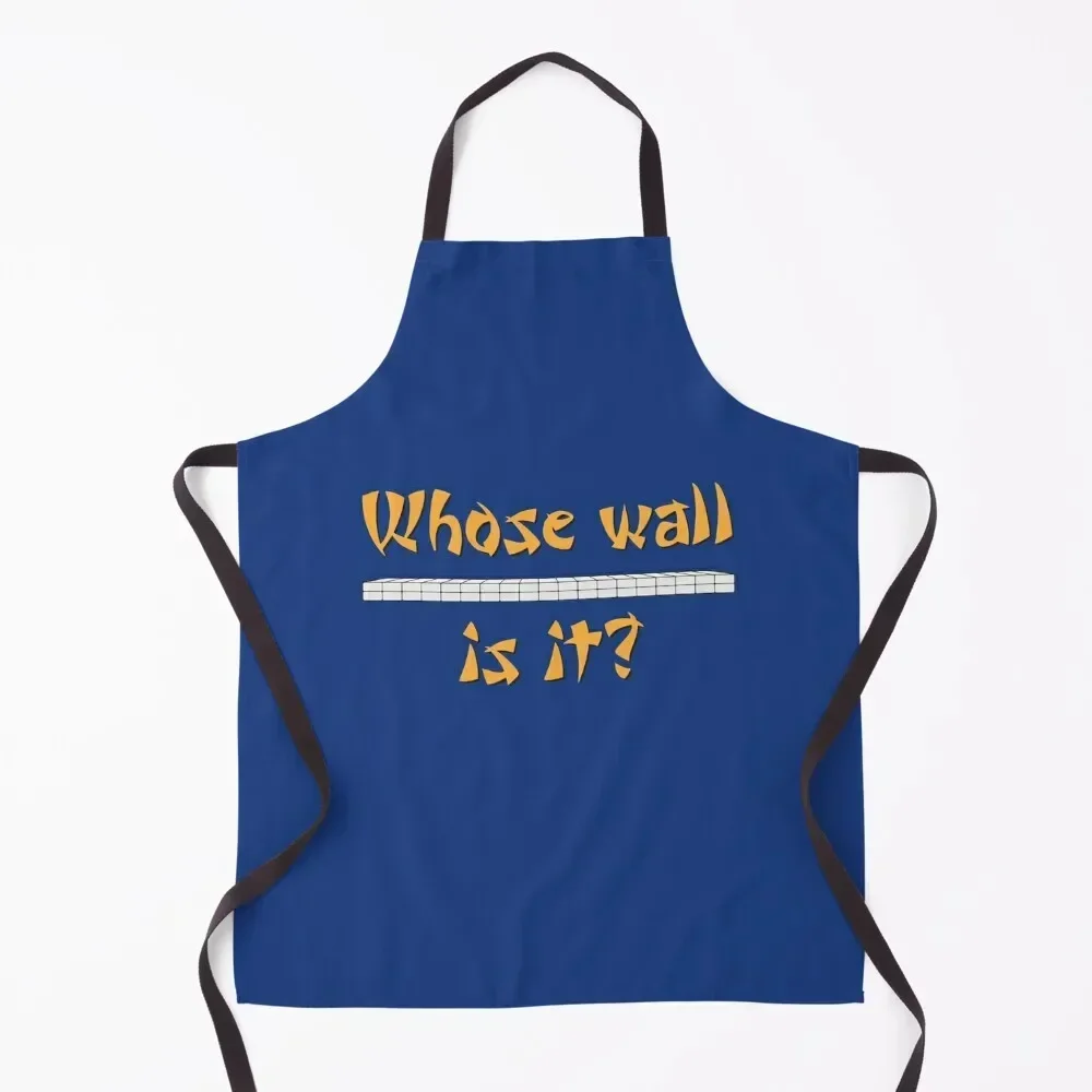 Mahjongg - Whose wall is it? Apron Customizable Woman Kitchen Items For Home christmas 2025 Apron