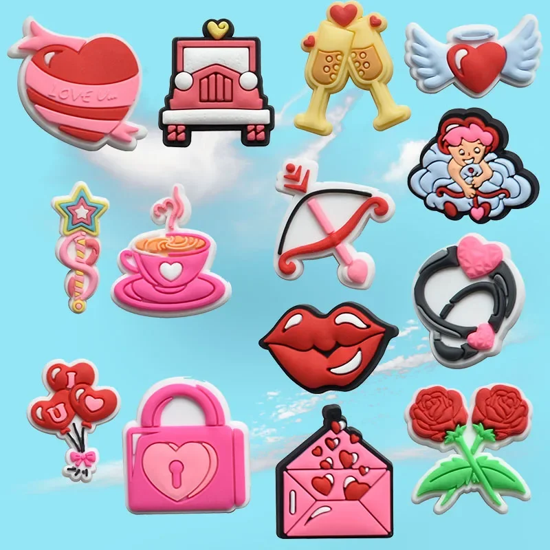 Shoe Charms for Crocs Accessories Angel Of Love Shoes Charm for Croc Decorations Pins Men Accessory Jeans Woman Clogs Clips