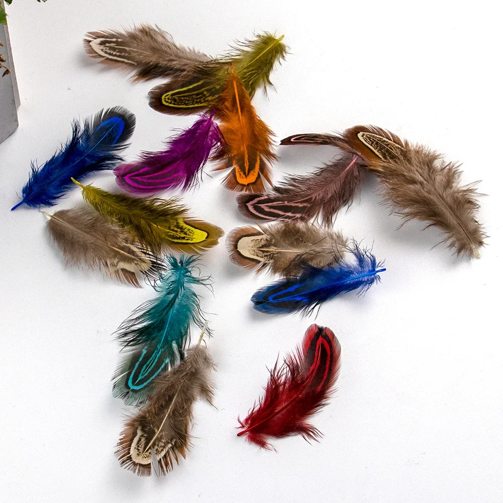 3-8cm Natural Guinea fowl Feathers for Crafts Jewelry Making Decoration Pheasant Chicken Plumes Handwork Accessories 100/Pack