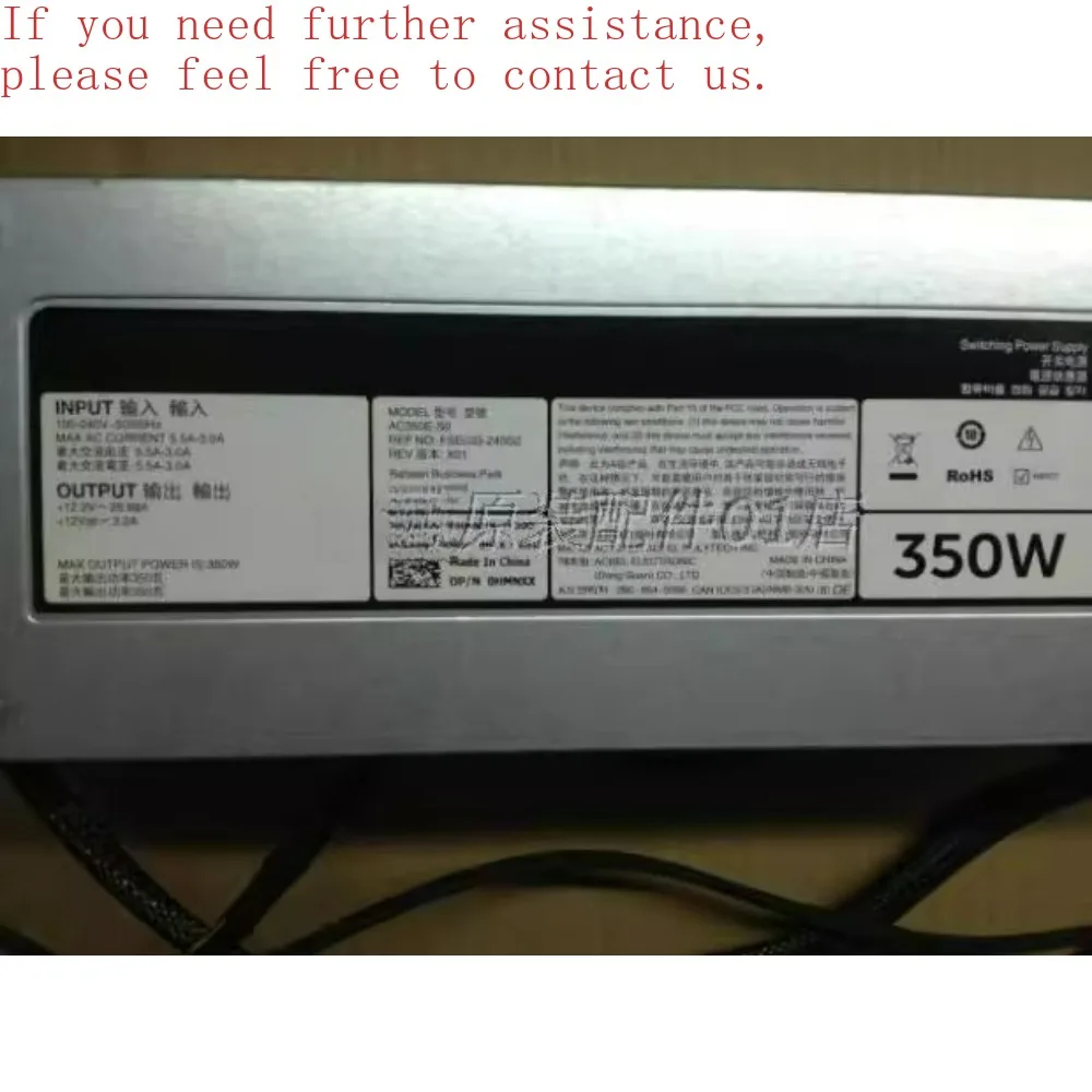 

For DELL R530 T330 Server Power Supply 350W AC350E-S0 HMNXX D350E-S3 V13CW