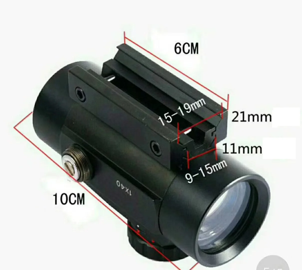 1X40 RDL Red Green Dot Sight Tactical Riflescope Outdoor Hunting Optics  Adjustable Collimator Reflex Scope for 11mm/20mm Rail