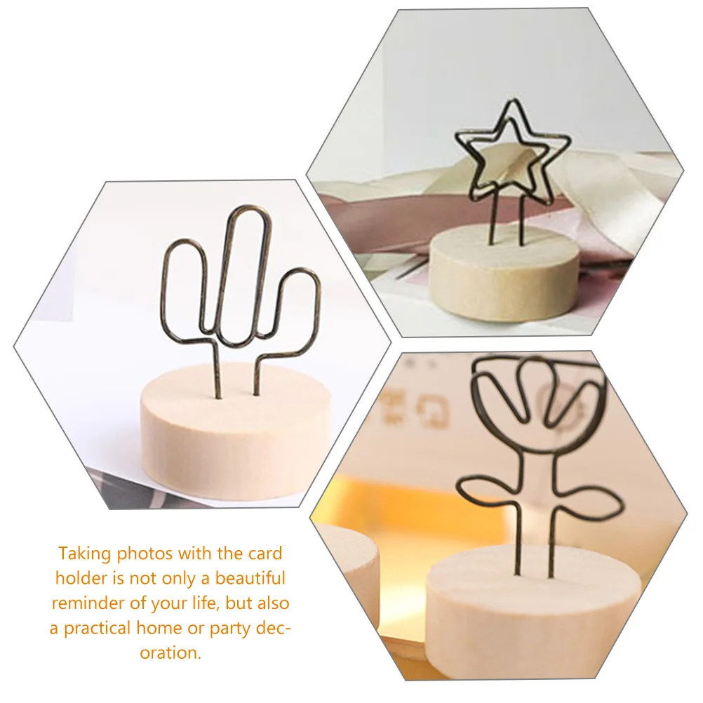 5Pcs Picture Clips Stand Reusable Tabletop Card Clip Elegant Place Card Holder for Christmas Wedding Centerpiece Display