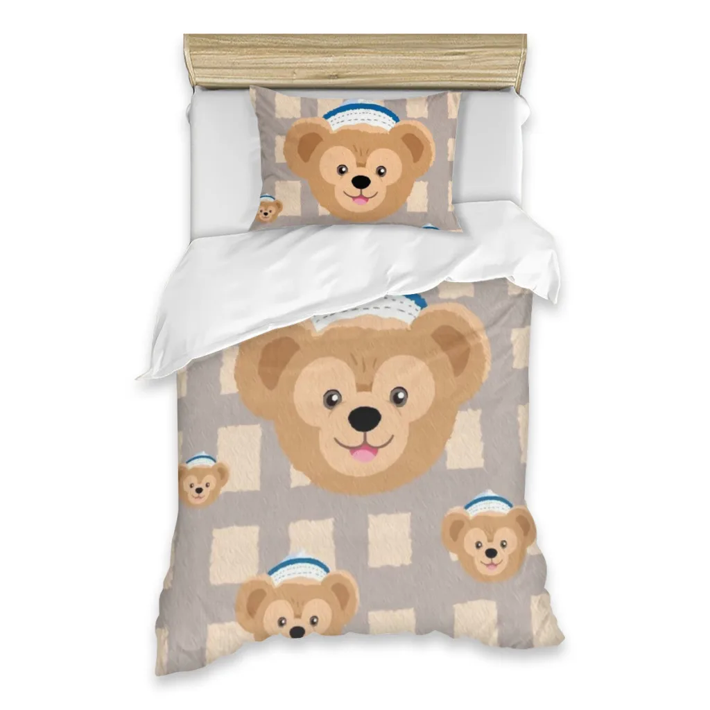 Disney Duffy Bear Bed Sheets Set Comforter Quilt Cover Duvets Single Bedding