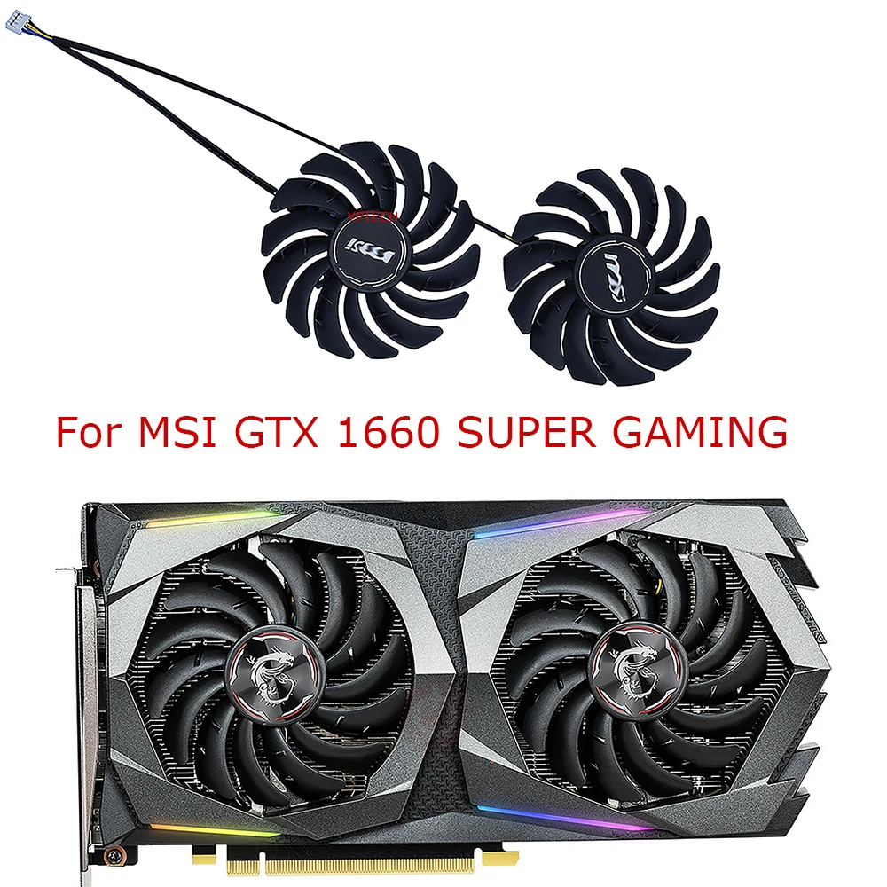 2Pcs/Set,PLD09210B12HH,GPU Graphics Card Fan,For MSI GTX 1650 1660 1660Ti GAMING X,1660 Ventus XS,Video Cards Cooling