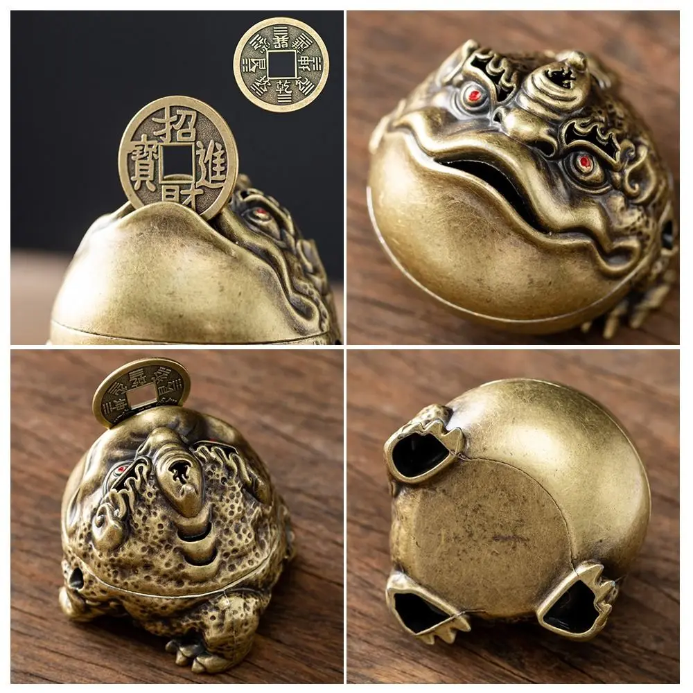 Nieuwe Chinese Stijl Wierook Driepotige Gouden Pad Koperlegering Indoor Aromatherapie Accessoires Lucky Charm Karper Wierook Houder