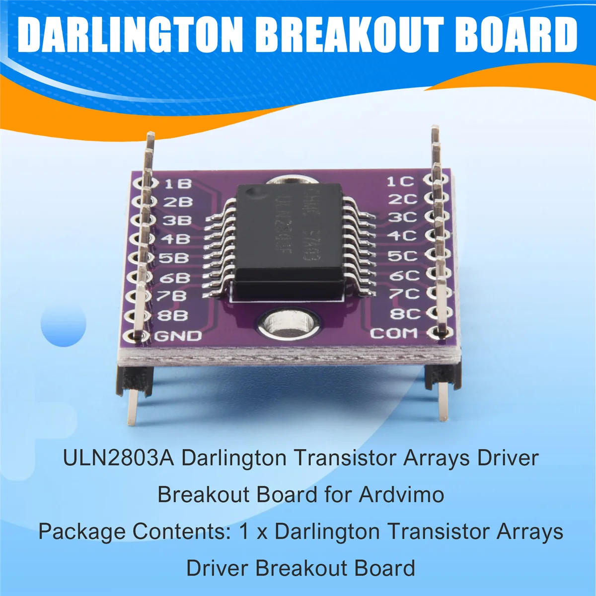 Durable ULN2803A Darlington Transistor Arrays Driver Breakout Board for Arduino