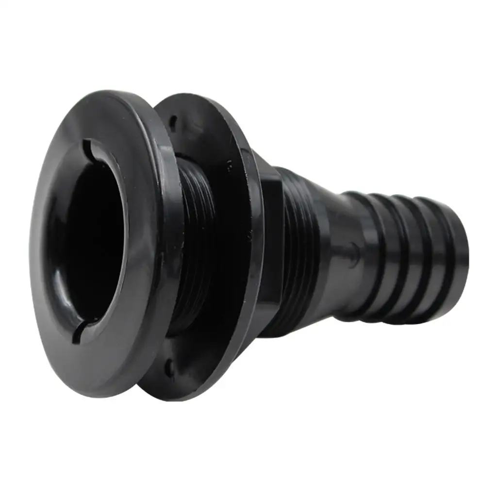 Boat Thru Hull Fittings ABS Plastic Flow Plug Drain Plug Tank Vent for Marine Drainage Hose