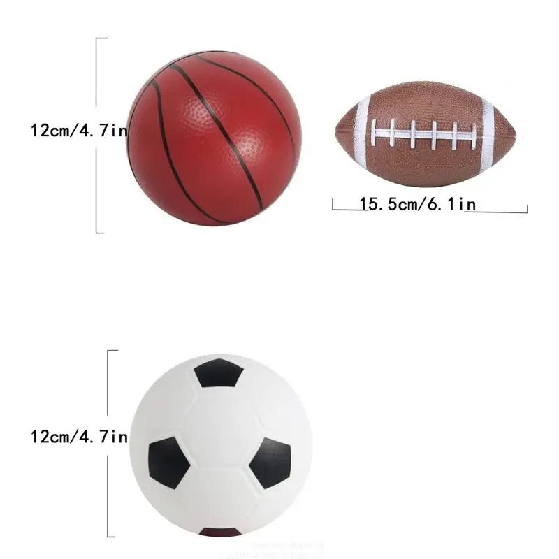 Giocattoli a sfera per bambini 3 pezzi Mini palline basket calcio calcio giocattoli divertenti Mini giocattoli sportivi per bambini palline bomboniere all'aperto per bambini