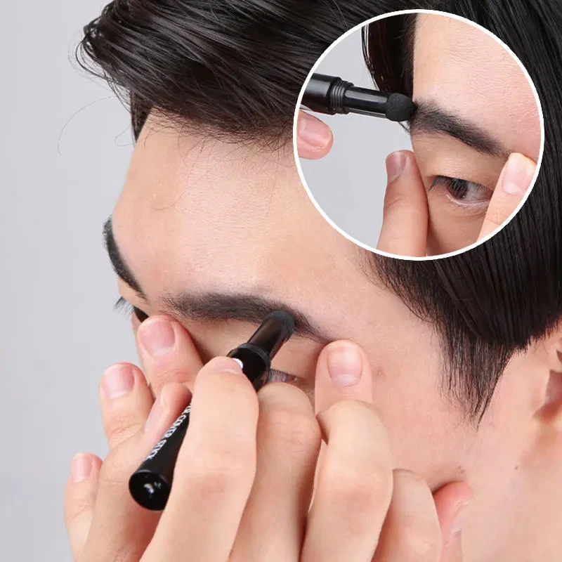 Remplissage de ligne de cheveux pour barbe et sourcils, Cos imperméable et durable, outils de maquillage pour hommes, correcteur naturel