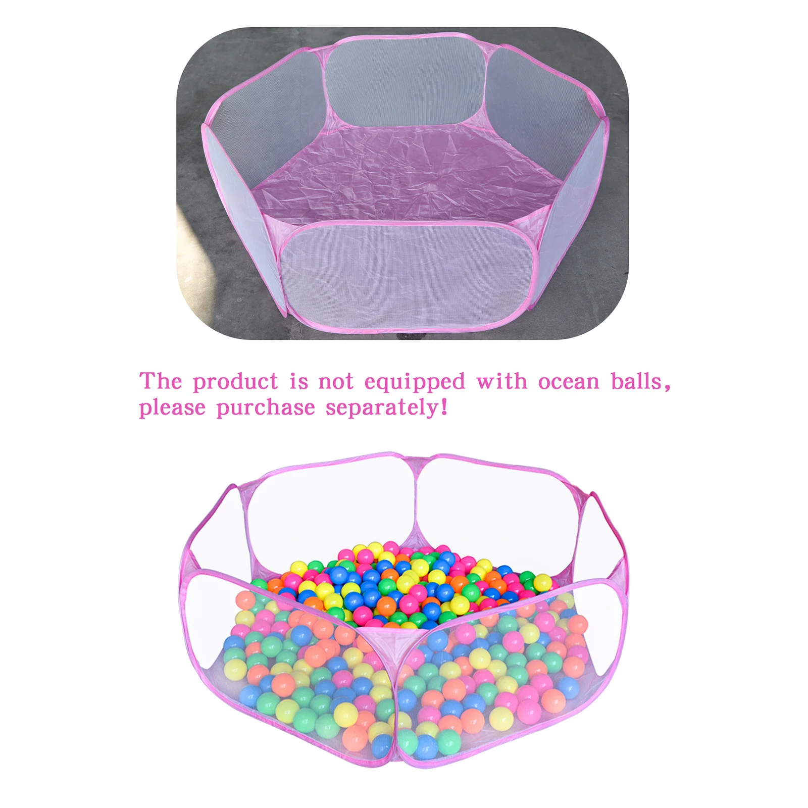 Tenda da gioco per bambini con sei veli Tenda da gioco per interni Comoda piscina pieghevole con palline oceaniche Recinzione per animali Piscina da gioco per riprese Casa dei giocattoli