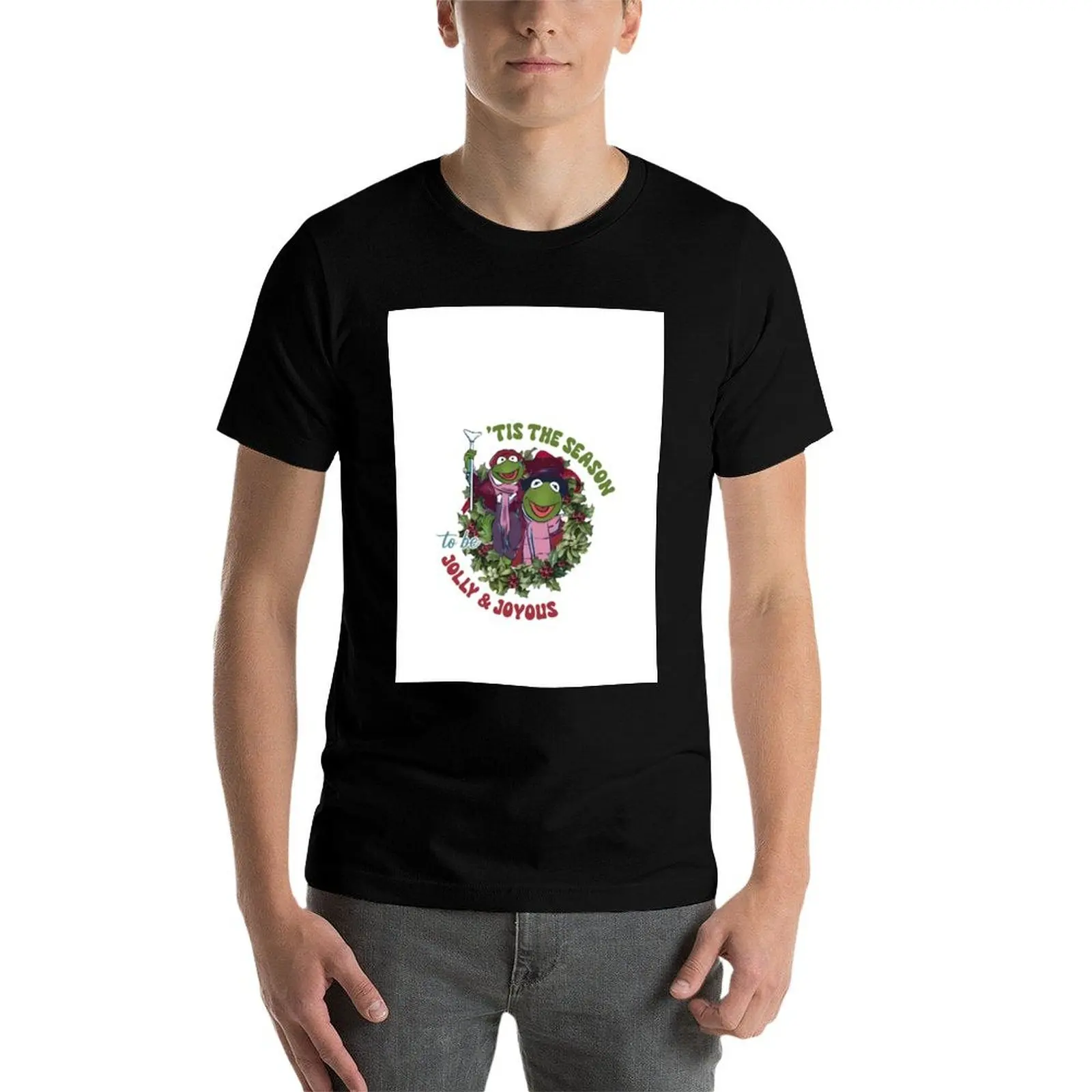 الدمى المتحركة عيد الميلاد كارول تيس الموسم تي شيرت تي شيرت رجل عادي تي شيرت للرجال تي شيرت غير رسمي