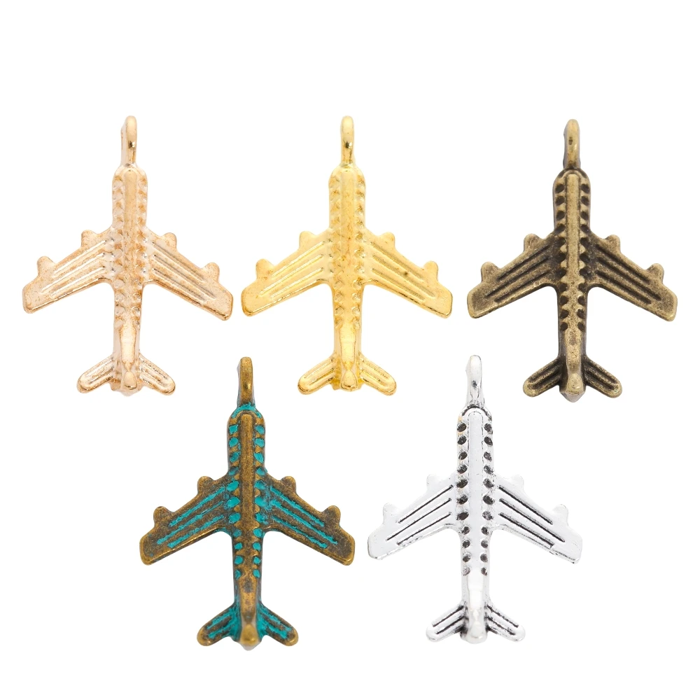 70pieces (aircraft) vintage zinc alloy charm metal pendant DIY jewelry discovery making accessories 3425