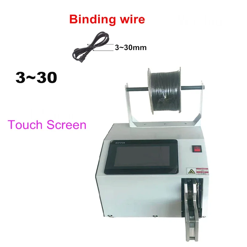 Imagem -02 - Bobina Automática Enrolamento e Encadernação Máquina Integrada Enrolador de Fio para Cabo de Dados Usb Cabo de Alimentação Tie 330 1550 Diâmetro Touch Screen