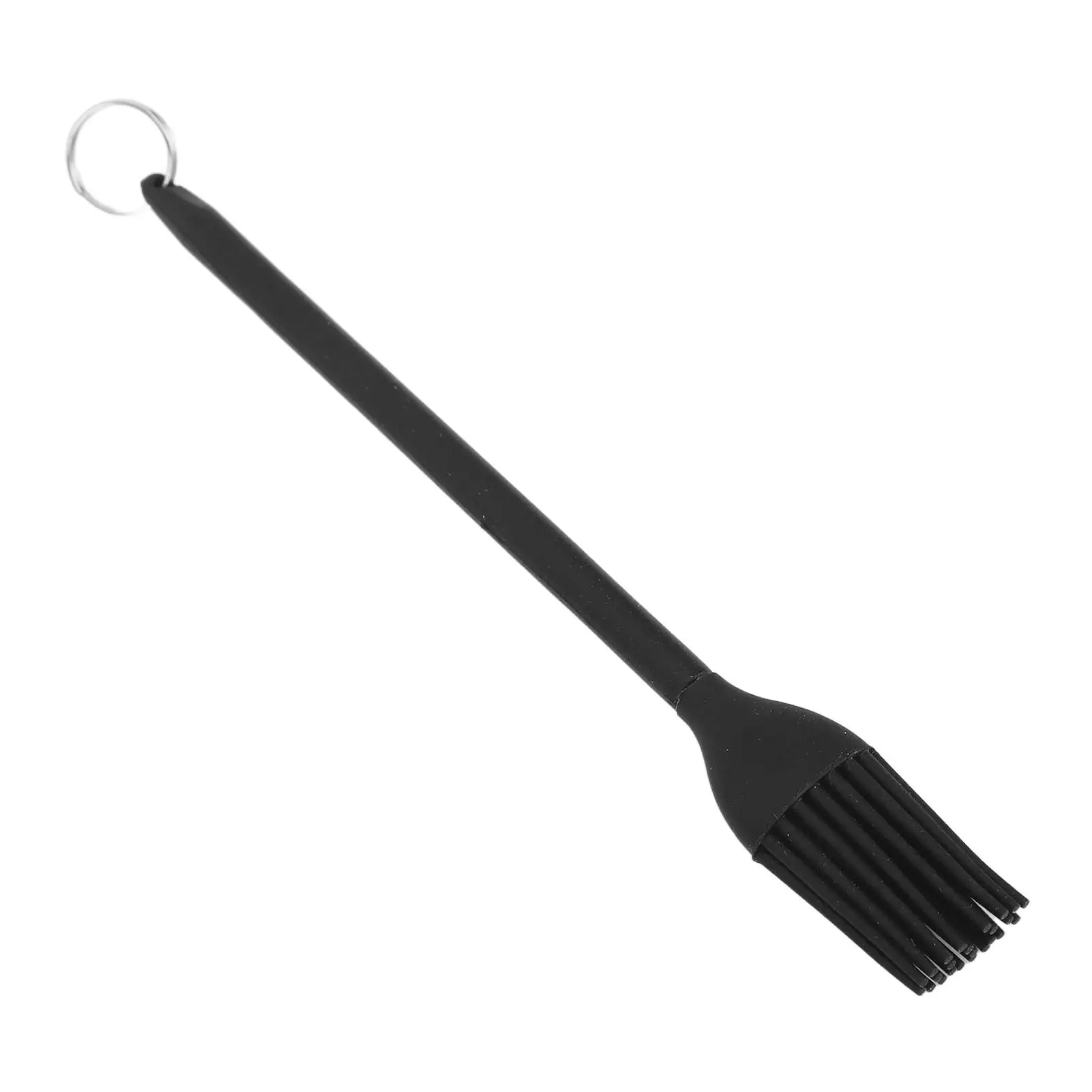 Black Stainless Steel Telescopic Brush - Washable and Soft Silicone - Single Head for shampoo - Hangable