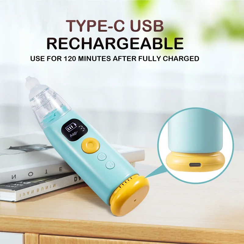 Electric Nasal Aspirator Chronic Rhinitis Relief Nasal Cleaner for Adults and Kids Congestion Treatment Safe for Baby