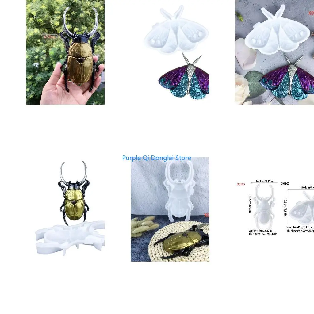 L21E Wall Hanging Moulds Moth Silicone Pendant Moulds for Handmade Ornament