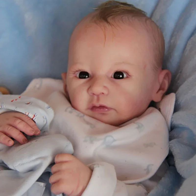 18inch Unfinished Reborn Doll Kit Yehudi Lifelike Real Soft Touch Fresh Color Doll Parts with Body and Eyes