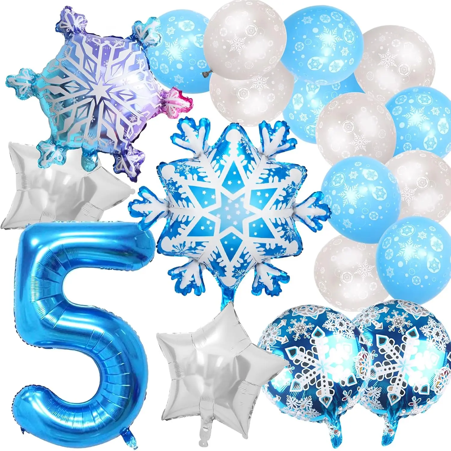 

Blue Snow Theme Birthday Balloon,Snowflake Balloon,Snowflake Foil Balloon,Snowflake Decorations for Birthday Home Party Supplies