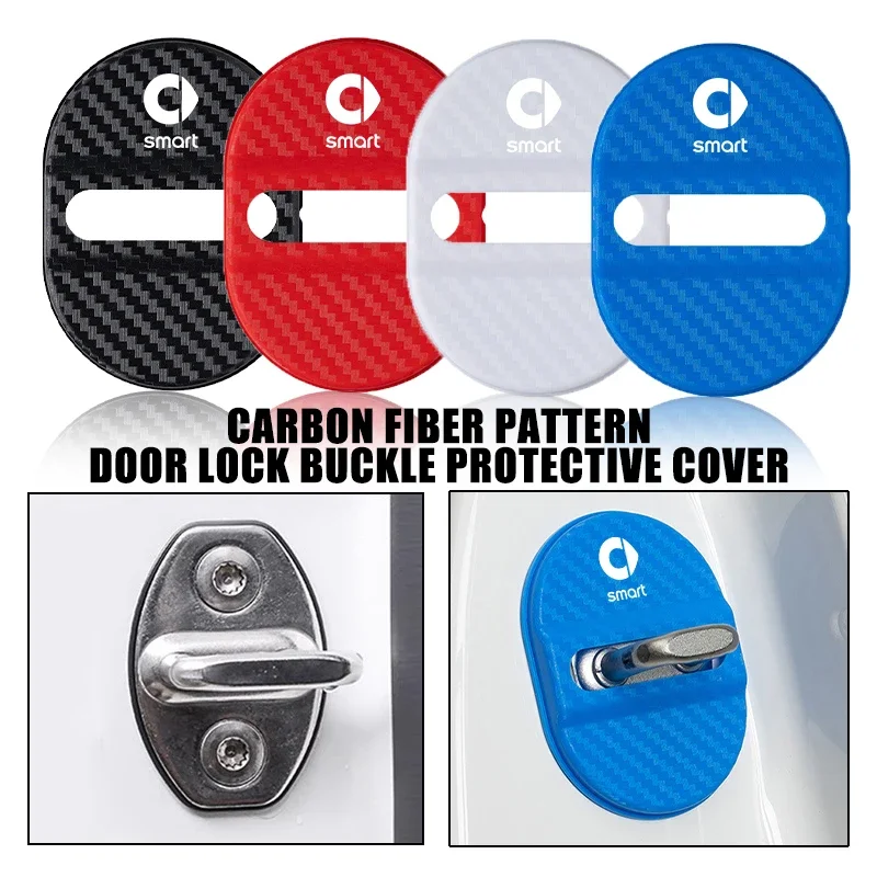 For Smart Door Lock Decor Rust Protection Stainless Steel Plastic Cover Fortwo Forfour 453 451 452 450 454 Roadster Forjerem
