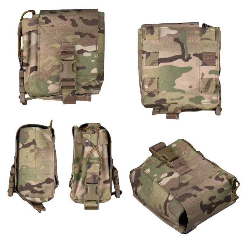 Tactical vest waistband with MOLLE large storage bag, outdoor multi-purpose miscellaneous portable bag