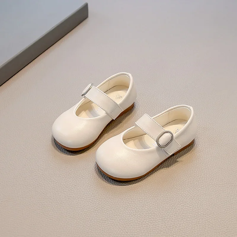 

Spring Autumn Girls Leather Shoes Fashion Simple Princess Causal Children Mary Jane Shoes Trend Kids Dance Flat Shoes Round-toe
