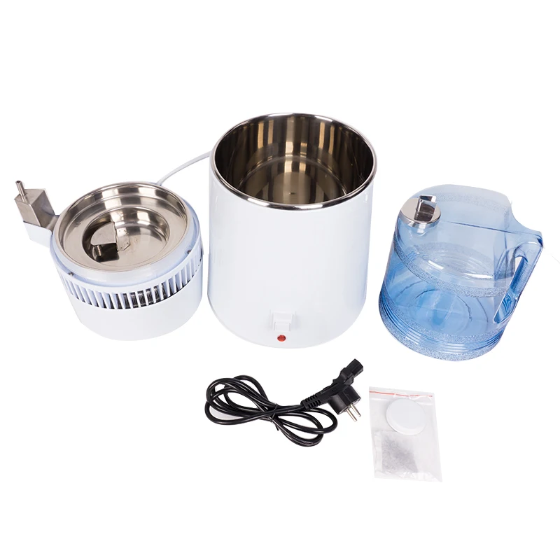 DIVEDEER Distilled Water Machine Filter Stainless Steel Electric Distillation Purifier Water Distiller 220V 750W 4L