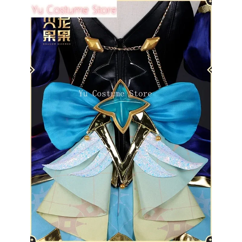 أزياء يو LOL برستيج ستار جارديان سيندرا التأثيرية أزياء حفلات الرسوم المتحركة أزياء الهالوين للعب الأدوار مجموعة كاملة 5؛ c، 8'z،6.