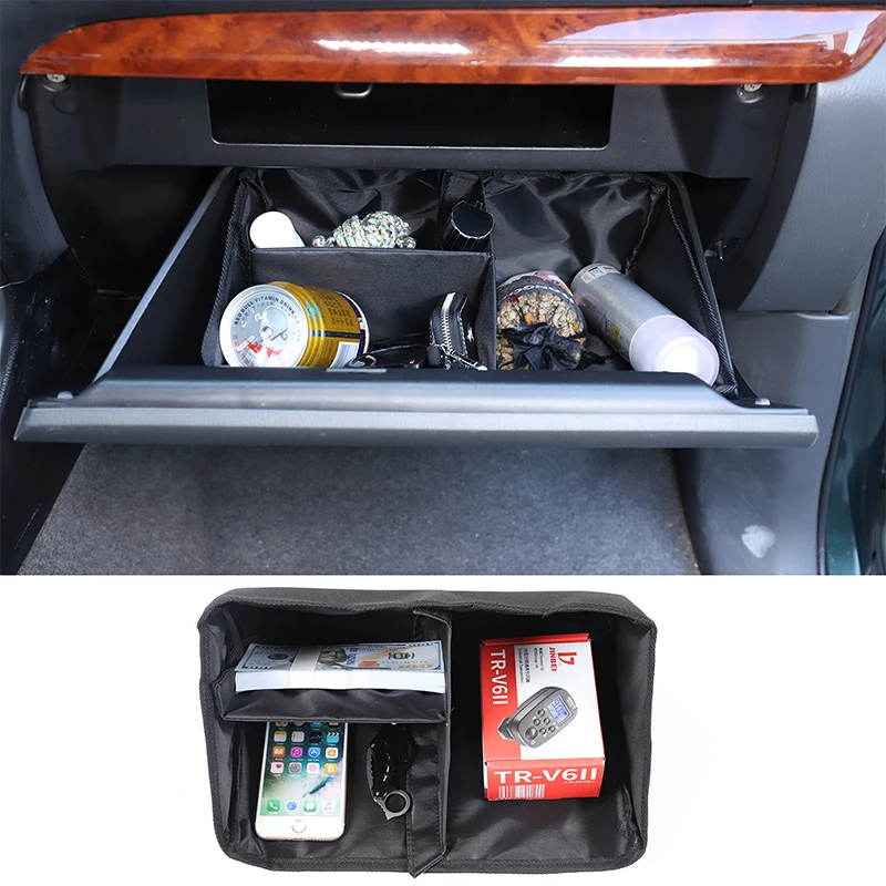 

For Toyota Prado 2003-2009 Automotive Interior Accessories Automotive Passenger Glove Box Partition Bag Storage Bag
