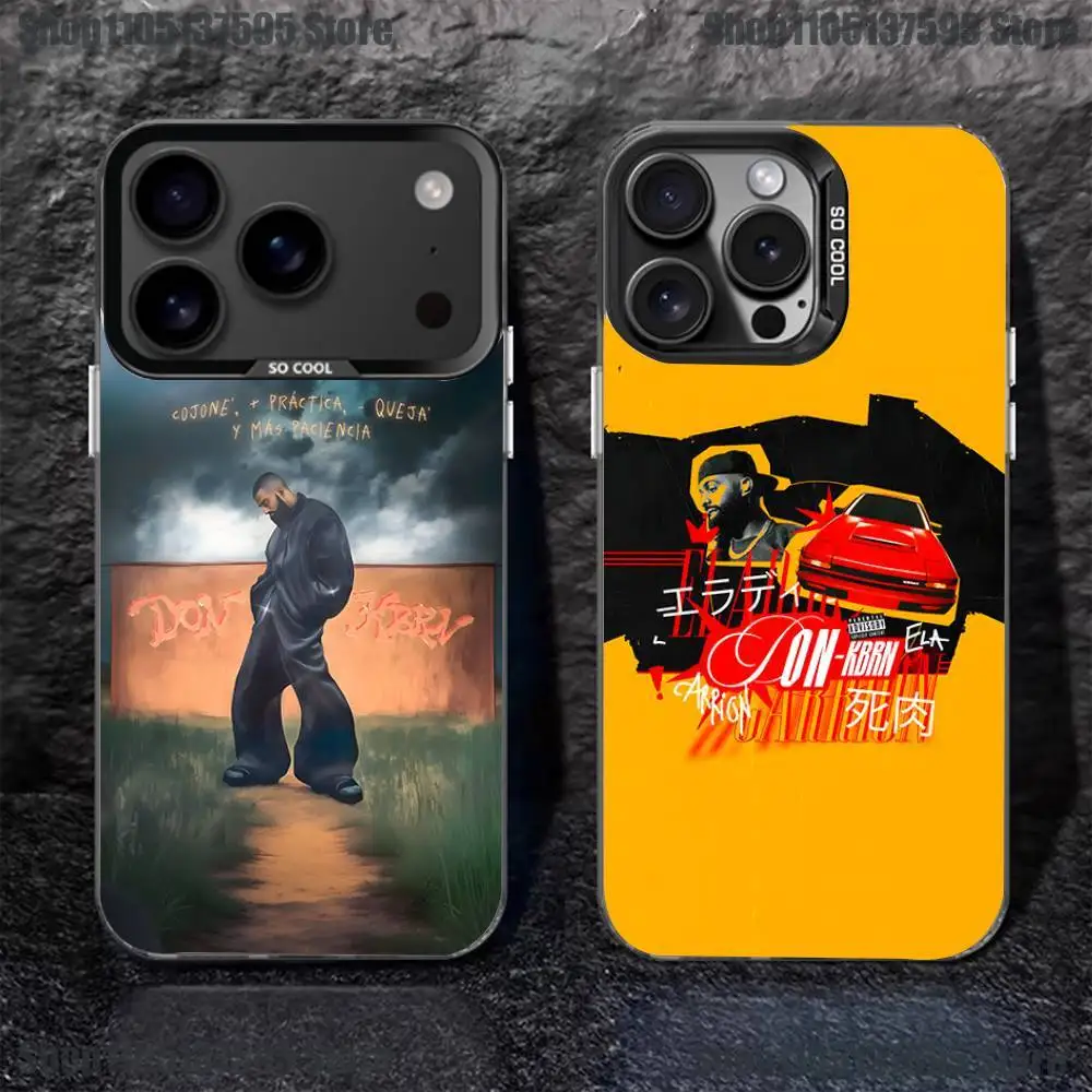 

E-Eladio C-Carrion DON KBRN Cool Phone Case For iPhone 17,16,15,14,13,12,Pro,XS,Max,Plus,Mini,SE4,E Black Matte Shockproof Cover
