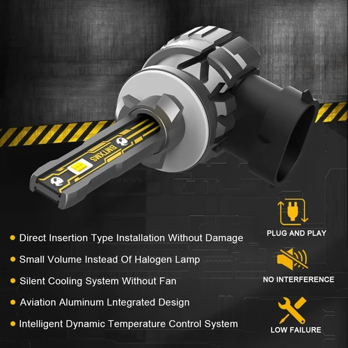 Imagen 2 del producto BMTxms 2 uds H27W/2 881 bombillas LED luz antiniebla para coches Led lámpara de conducción antiniebla alta luz Sourse CSP amarillo blanco H27W H27 Led 12V DRL