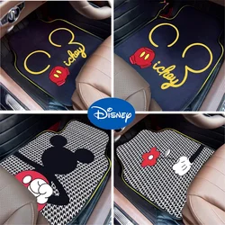 Alfombrilla de Mickey de Disney para el suelo del coche, alfombrilla protectora General de Anime, felpudos para Interior de coche, accesorios