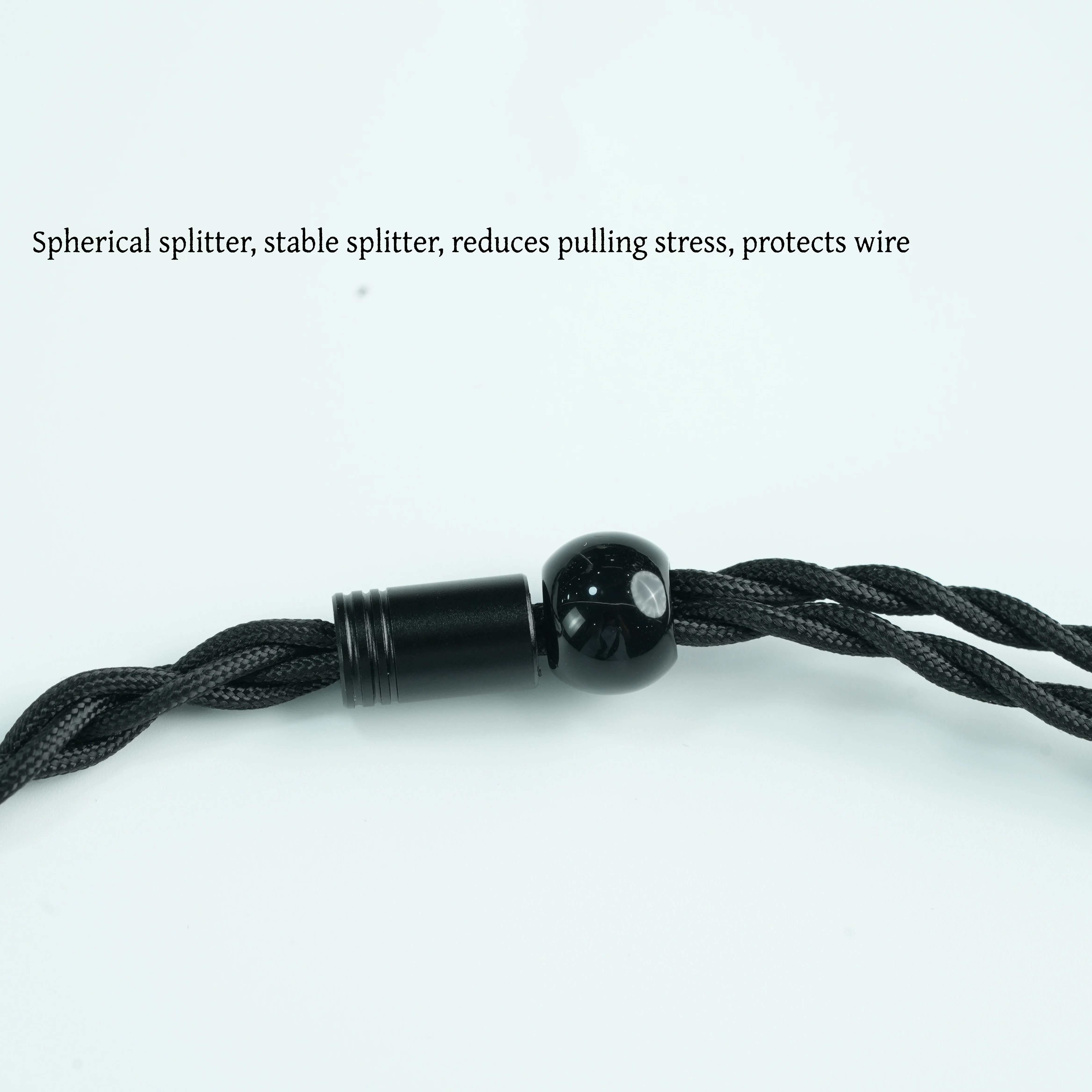XINHS T06 Schwarzes Baumwollgarn 4-Strang Einzelkristall-Kupfer Doppelt Abgeschirmtes 4,4mm MMCX 2PIN IE900 IEM Upgrade-Kabel IEM Audio – Detail 4