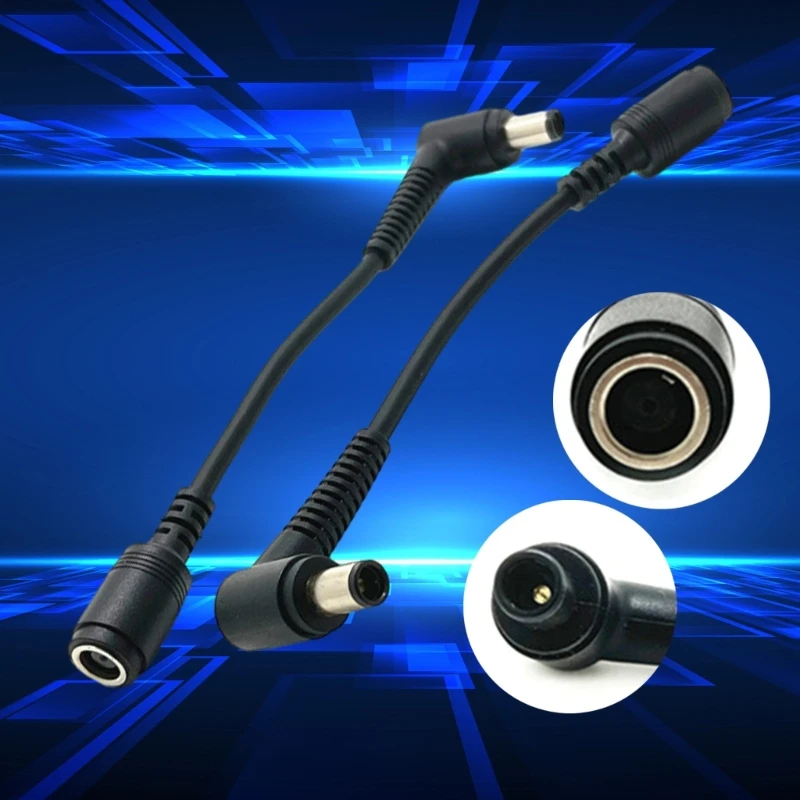 DC7.4mmx5.0mm การเชื่อมต่อสายไฟสำหรับแล็ปท็อป 7.4x5.0 มม.ถึง 7.4x5.0 มม.ปลายสายไฟ