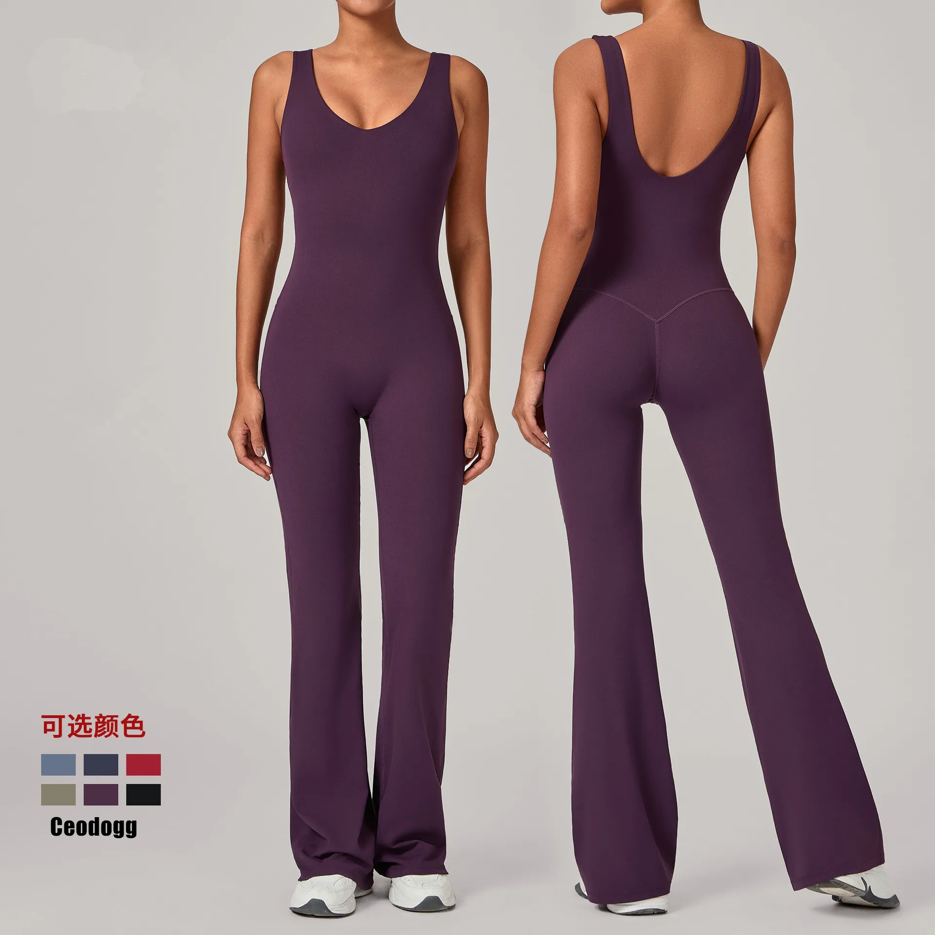 

Pad Gym Women Training Yoga Set Sportswear Women One Piece Jumpsuit Fitness Rompers Female Workout Legging Bodysuits XP74