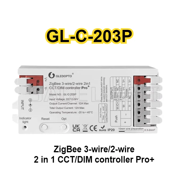 GLEDOPTO GL-C-201P/202P/203P 5-in-1 ZigBee 3.0 Pro+ LED-controller RGB CCT RGBW RGBCCT Striplicht Smart APP Spraakbesturing
